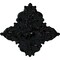 Ekena Millwork Melchor Diamond Ceiling Medallion (Canopies up to 4"), 67 1/4"W x 43 3/8"H x 4"ID x 2"P, Black Pearl CM70X43MLBPS - alternate 2